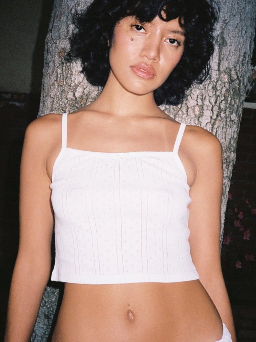 Cropped Picot Tank